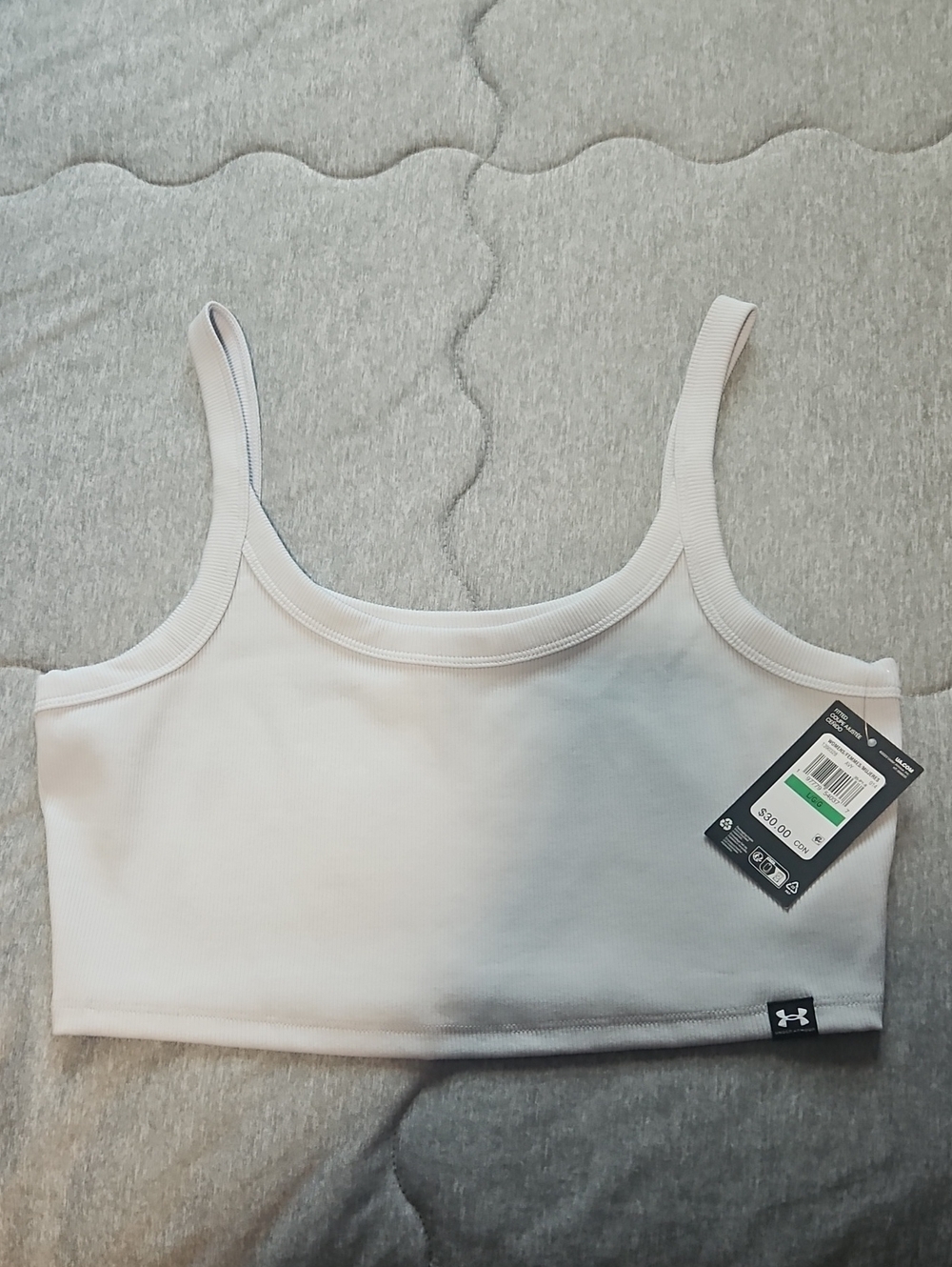 Under Armour White Lightweight Crop Top